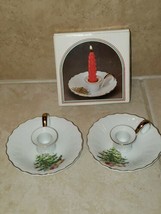 Jay Import Co. Merry Christmas Fine Porcelain Candle Holders (Japan) - £15.72 GBP