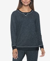 Felina Womens Ribbed Taylor Boyfriend Sleep Sweatshirt Size:Medium Color:Black - £23.82 GBP