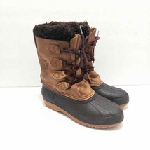 Sorel Badger Waterproof Snow Boot Wool Lined Rubber Leather Women&#39;s Size 6 - £30.10 GBP