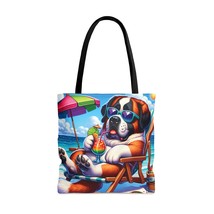 Tote Bag, Dog on Beach, St Bernard, Tote bag, 3 Sizes Available, awd-1246 - £22.37 GBP+