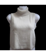 Turtleneck sleveless cream sweater by Christies  - Vintage - $67.20 CAD