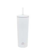 24Oz No Drippy Sippy Stainless Steel Tumbler with Straw, White - $513.57 MXN