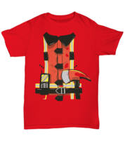 Firefighter costume red Unisex Tee, Funny Halloween costume Tshirt Model... - $24.99
