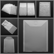 Large Stamp &amp; Die Storage Pockets Resealable Clear Plastic Seal Bags Sto... - £15.65 GBP