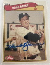 Hank Bauer Signed Autographed 1989 Swell Greats Baseball Card - New York Yankees - £11.79 GBP