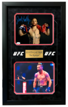 Justin Gaethje Signed UFC Framed 8x10 Photo Collage JSA COA Autograph USA Flag - £368.20 GBP
