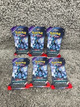 Pokemon Trading Card Game Scarlet &amp; Violet Temporal Forces Booster Pack Lot Of 6 - £15.63 GBP