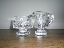 Waterford Crystal Lismore Footed Open Sugar and Creamer Set - £62.15 GBP