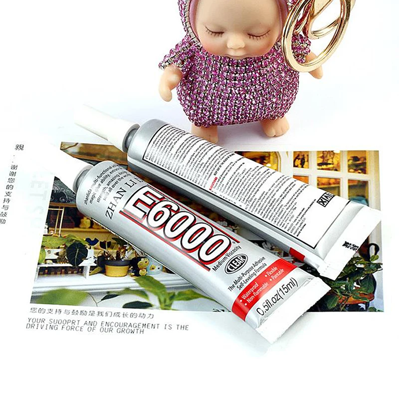 House Home E6000 Glue 15ml CrystalDIY Strong Hotfix Adhesive for Jewelry Clothes - £19.64 GBP