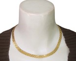 Vintage Gold Nugget Necklace Textured Chain 18&quot; long Retro Chic - $20.78