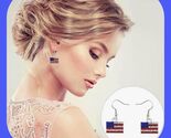 New Gorgeous American Flag Rhinestone Women Patriotic Earrings - $8.00