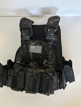 Tactical Plate Carrier Vest  Multicam- Adjustable Quick Release  Heavy Duty - £72.54 GBP