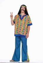 Hippie Generation Far Out Man Adult Halloween Costume Men&#39;s Size Standard - £29.27 GBP