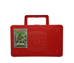 Vintage BURGER KING Red Plastic Lunch Box with &quot;Burger King&quot; Logo - £11.96 GBP