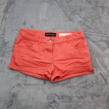 Ambiance Apparel Shorts Womens S Orange Mid Rise Flat Front Boyfriend Bo... - $22.75