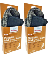2Pair Women`s Diabetic mid-crew Socks 6-10, NewWalgreens w/Copper Techlo... - $24.35 CAD