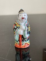Chinese 2 5/8&quot; Tall Porcelain Figurine Snuff Bottle - $48.51