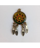 Vintage St. Joseph&#39;s Indian School Colorful Dreamcatcher Enamel Necklace... - $8.25