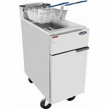 Atosa ATFS-50  50 Lbs  4 Tube Gas Fired Deep Fryer 15.6&quot; Wide LP Prop Ga... - £1,093.51 GBP