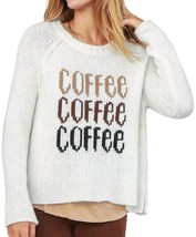 Wooden Ships coffee raglan crew sweater in WHITE - £64.95 GBP