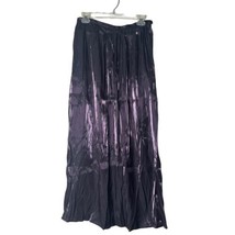 AB Studio Full Length Crinkle Skirt Metallic Purple Modest Women&#39;s Size 8 - £13.99 GBP