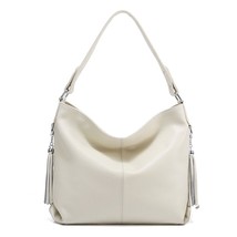 New Fashion Brand Real Genuine Leather Tassel Women&#39;s Handbag Elegant Ladies Hob - £74.85 GBP