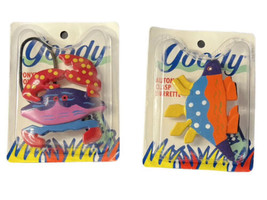 Goody Auto Clasp Barrette Dino & Ponytail Holder Crab Hand Painted New Free Ship - $37.39