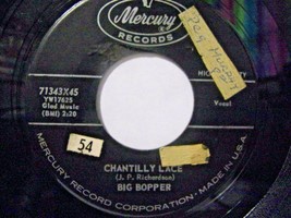Big Bopper-Chantilly Lace /Purple People Eater Meets Witch Doctor-45rpm-1958-VG+ - £7.91 GBP
