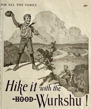 1923 Hood Wurkshu Hiking Canvas Boots Advertisement Footwear Ephemera 14... - £15.45 GBP