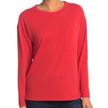 Sanctuary red crew neck pocket pullover dropped long sleeve sweatshirt small - £12.01 GBP