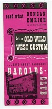  It&#39;s an Old Wild West Custom Excerpt on Harolds Club of Reno Nevada 1953 - £13.96 GBP