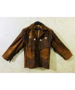 Men's Traditional Cowboy Coat Handmade Fringed Western Wear Leather Jacket - $78.97 - $119.62