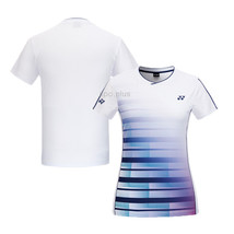 YONEX 23FW Women&#39;s Badminton T-Shirts Apparel Top Sportswear White NWT 233TS028F - £43.19 GBP
