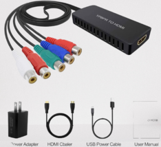 Component Video YPbPr To 1080p HDMI Scaler Selectable 1080p 720p 50/60Hz - £15.90 GBP