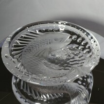 Lalique Concarneau KOI FISH 6” Ashtray  Signed Authentic 6" image 4