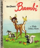 Walt Disney&#39;s Bambi Little Golden Book D90 Felix Salten Vintage - £5.55 GBP