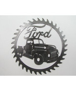 Saw Blade Style Old Ford Truck Metal Art Plasma Wall Rustic 9&quot; diameter - £25.07 GBP