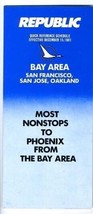 Republic Airline QUICK Ref Time Table SFO December 1981 San Francisco Ca... - $13.86
