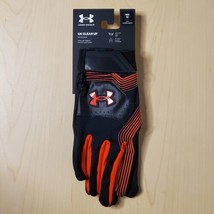 Under Armour UA Clean Up Size M Baseball Batting Gloves Black Orange 136... - £27.96 GBP