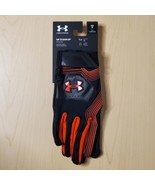 Under Armour UA Clean Up Size M Baseball Batting Gloves Black Orange 136... - £27.52 GBP