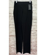 LTS Long Tall Sally Womens Black Pull-On Pant Stretch Crepe Straight Leg... - £39.11 GBP