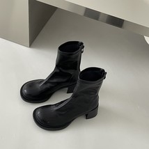 Women Ankle Boots Woman Square High Heel Fashion Zipper Women&#39;s Shoes Spring Aut - £41.93 GBP