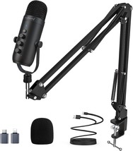 Zealsound Gaming Microphone Kit,Podcast Condenser Usb Mic With Boom - £35.16 GBP