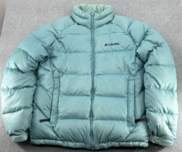 Columbia Y2K Interchange Super Soft Down Puffer Jacket Teal Blue XXL Win... - $64.34