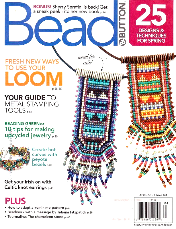 Primary image for Bead & Button Magazine July 2018 #144 New Ways Loom Metal Stamping Celtic Knot