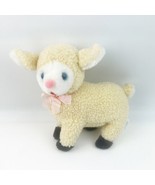 Vintage Kay’s Candy L.A. Stuffed Animal Plush Lamb Cream Pink Bow Blue E... - $27.29 CAD