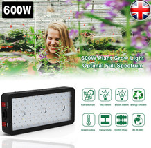 Phlizon 600W LED Grow Light Hydroponic Full Spectrum Veg Flower Plant La... - £38.02 GBP