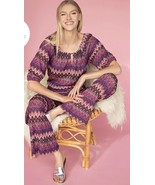 Trina Turk Exploration Jumpsuit Zig Zag Purple Fuchsia ( M ) - $365.36 CAD