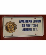 Vintage Auburn Ny Post 1324 American Legion Plastic License Plate Tag - $473.02 MXN