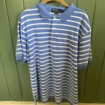 Ralph Lauren Polo Striped 81% Cotton 19% Polyester Short Sleeve Size L - £14.58 GBP